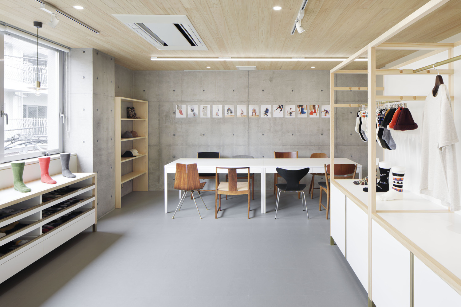 ROTOTO，袜子陈列室，办公空间，ROTOTO，日本奈良，陈列室设计，多功能空间